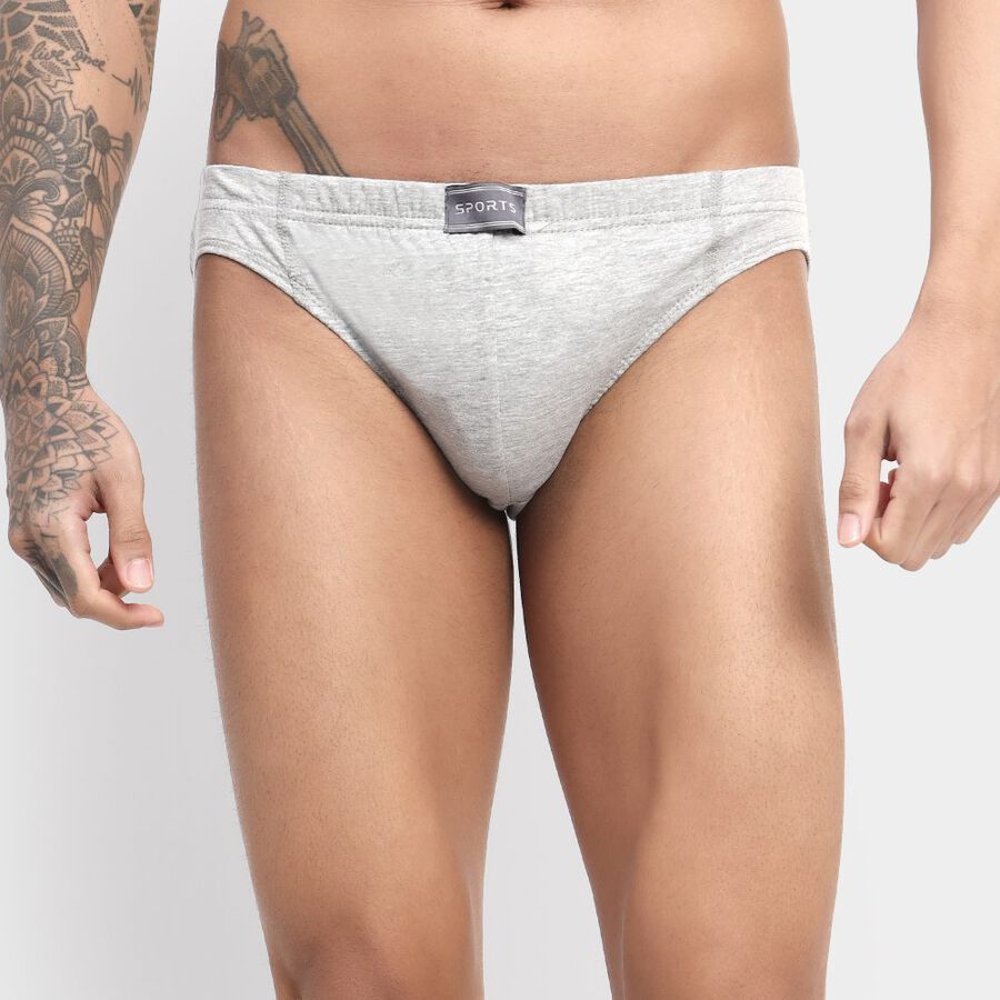 Men's Brief, Melange Light Grey, large image number null